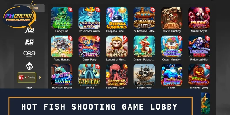 Hot fish shooting game lobby 2025