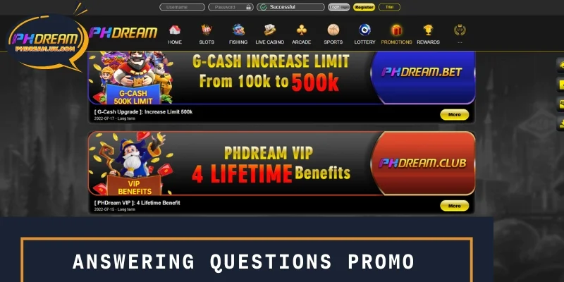 Answering questions about participating in promotions