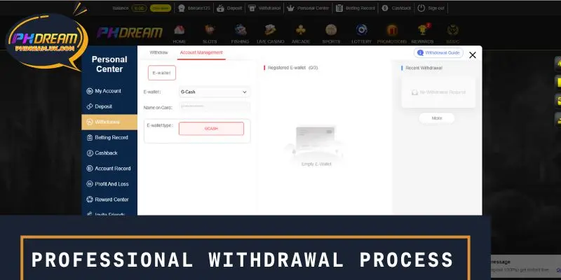Professional PHDREAM Withdrawal Process